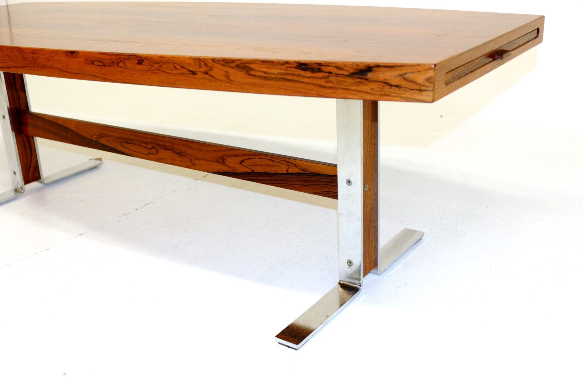 Rosewood and metal coffee table, Sweden, 1960