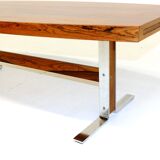 Table basse en palissandre et en métal, Suède, 1960