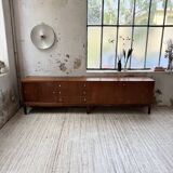 Enfilade teck XL années 60 constructiviste