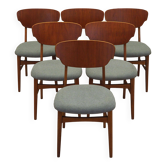 Set of six teak chairs, Danish design, 1970s, production: Denmark