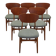 Set of six teak chairs, Danish design, 1970s, production: Denmark