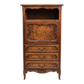 Wooden secretary and elm burl in Bressan style