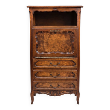 Wooden secretary and elm burl in Bressan style