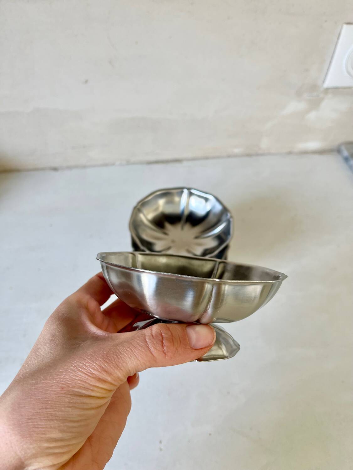 4 coupes à glace en inox