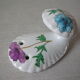 Old coat hook in porcelain of Paris floral decoration anemone retro decoration