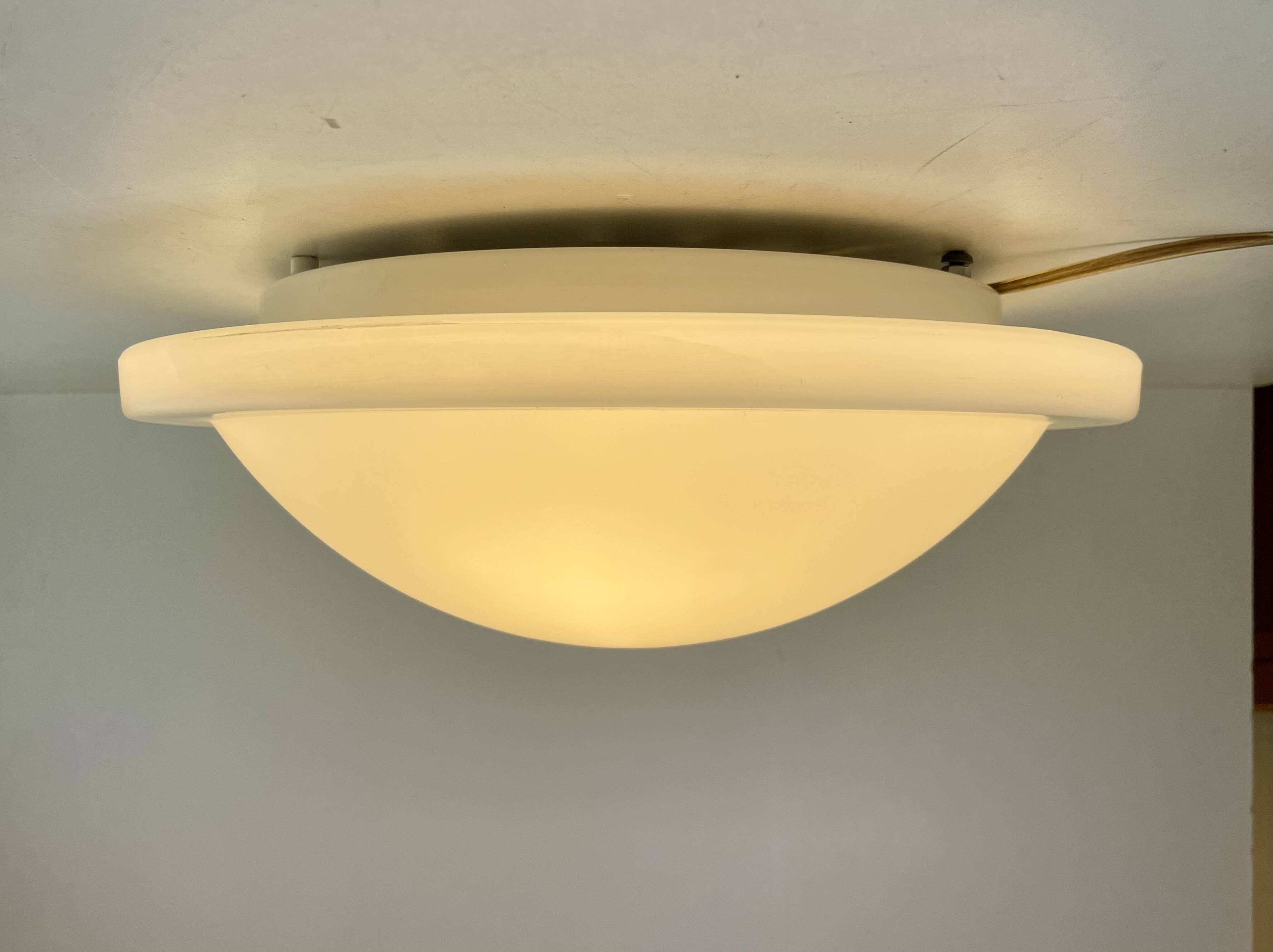Opaline Ceiling Lamp by Peill+Putzler, Germany, 1980s