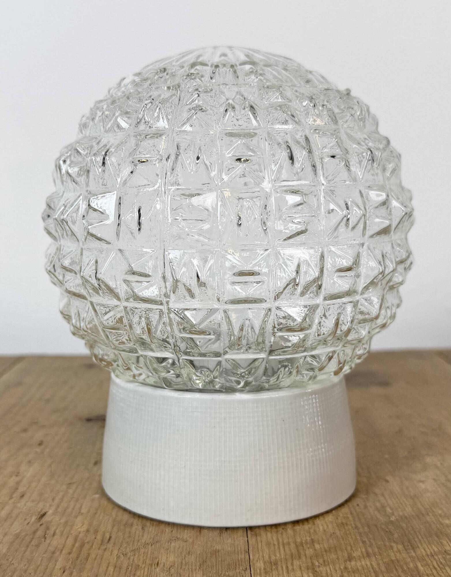 Vintage White Porcelain Ceiling Light, 1970s