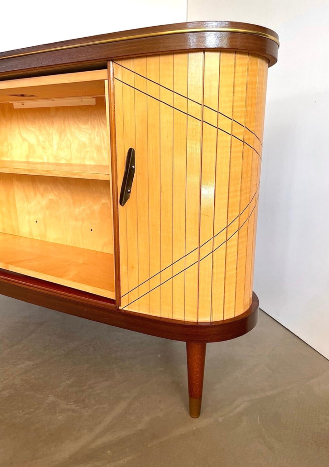 Sesame Bar multifunctional Dry Bar and Book Case with tambour doors
