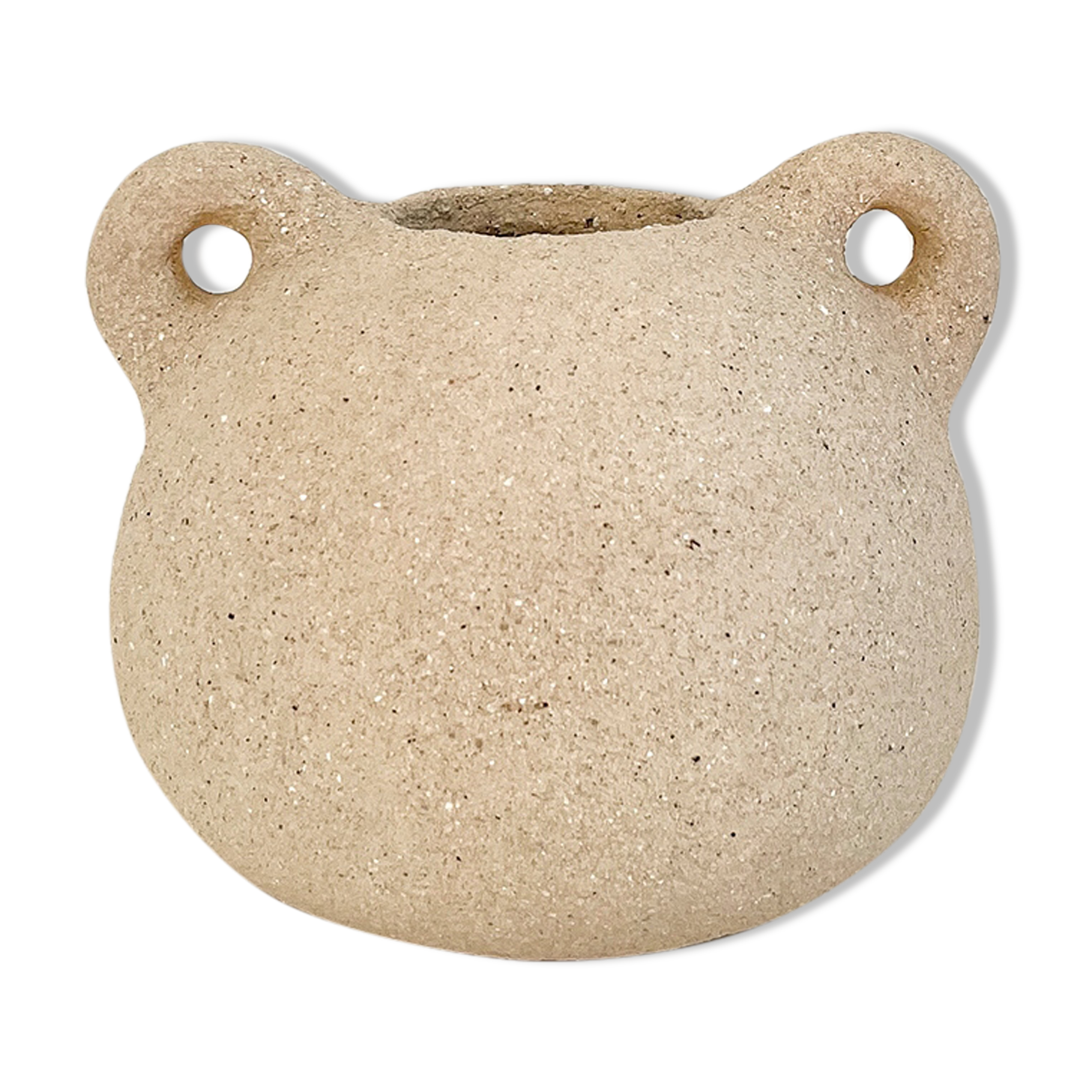 “Bouboulita” vase in beige stoneware