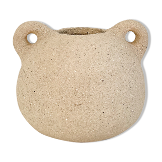 “Bouboulita” vase in beige stoneware