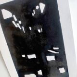 Black abstract painting