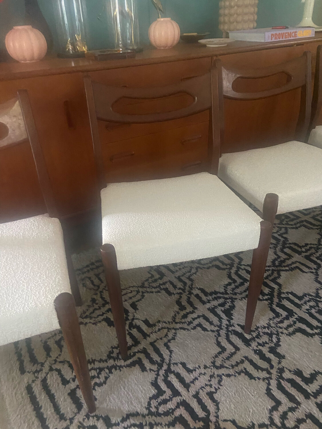Series of 6 Danish teak chairs 60s