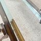 Vintage Italian coffee table in glass, chrome and brass metal, Hollywood Regency style, 1970s.