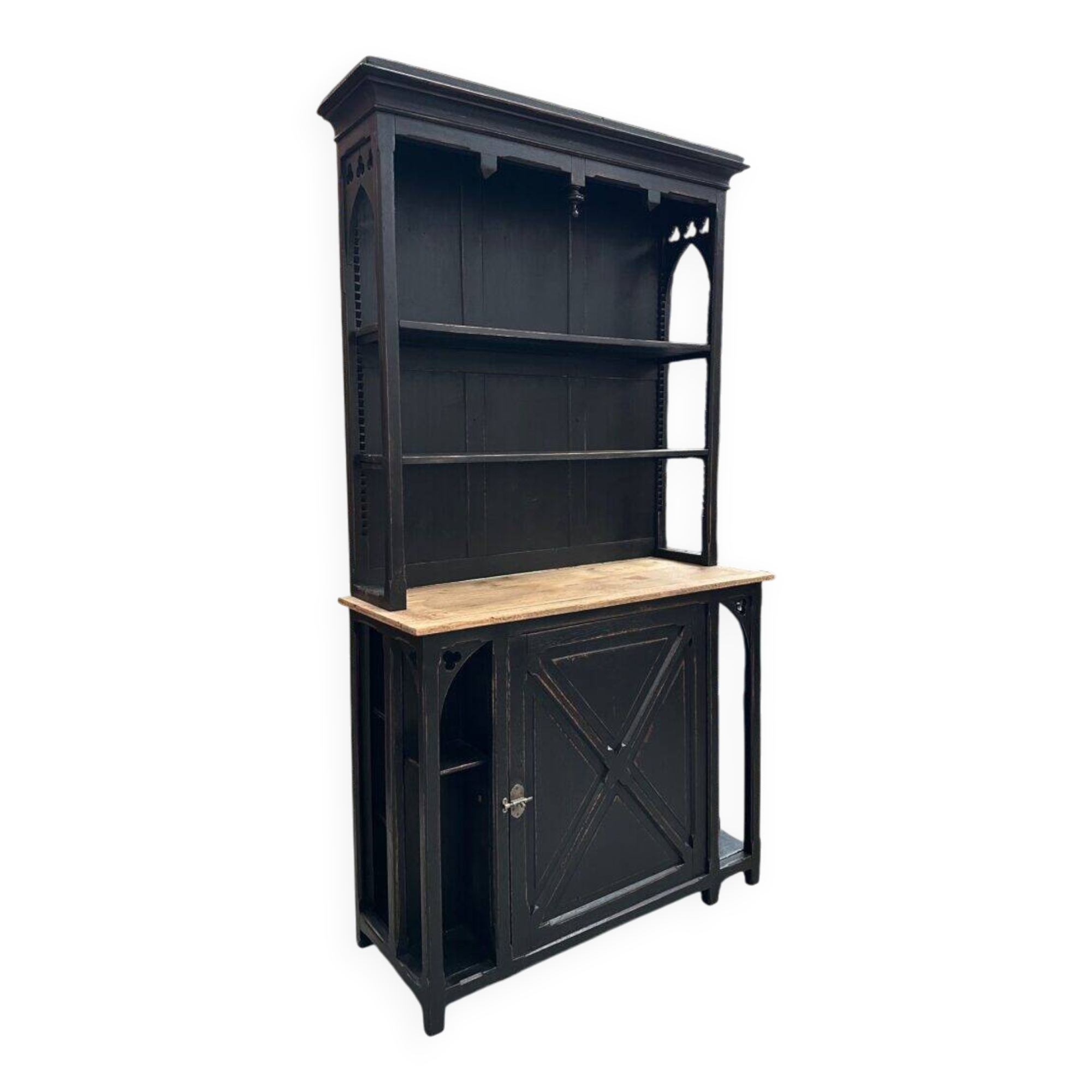 Black patinated bar back