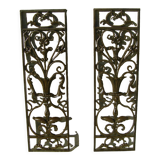 Pair of wrought iron door grilles from Dammarie