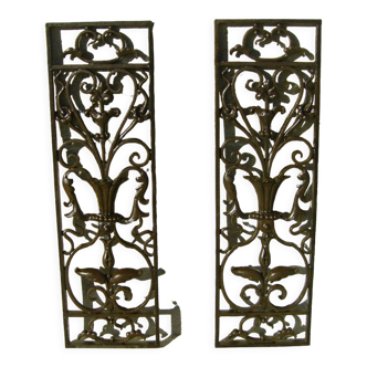 Pair of wrought iron door grilles from :D ammarie