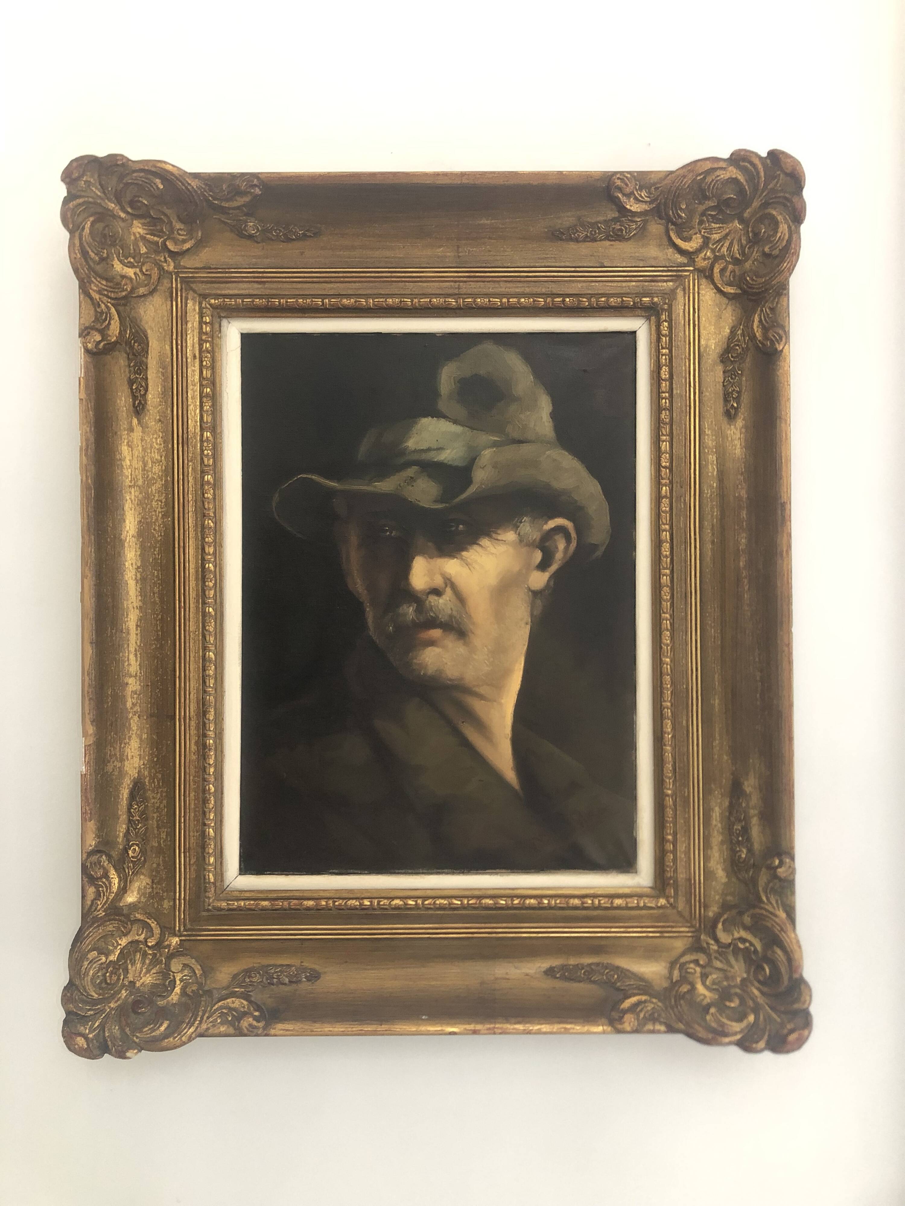 Portrait à l’huile d’homme âgé