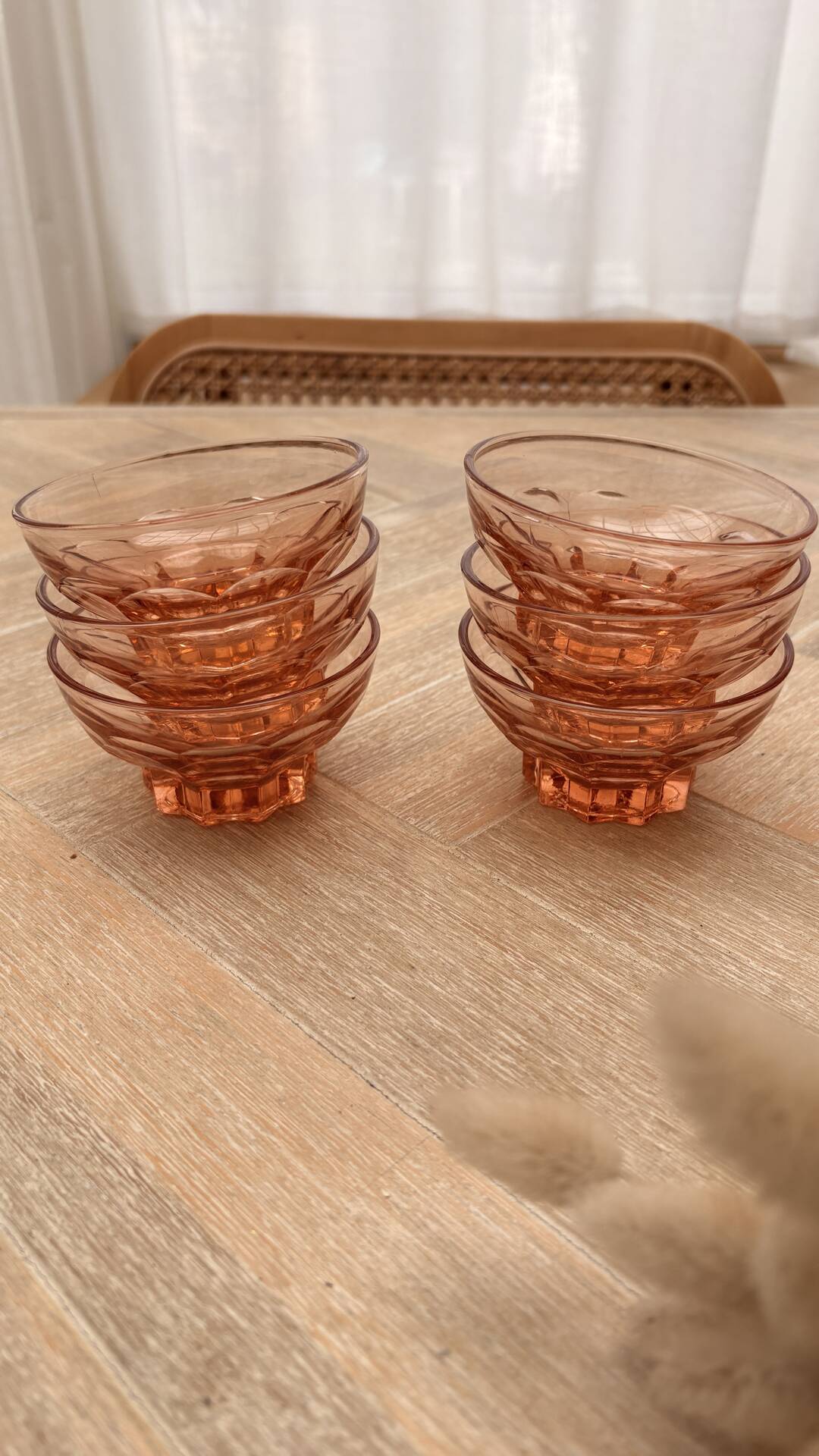 Lot de 6 coupes en verre