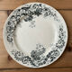 Set of 5 antique flat plates