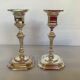 Pair of candlesticks silver metal W Germany