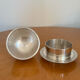 Antique silver metal butter dish