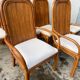 Suite of four chairs and two bamboo chairs