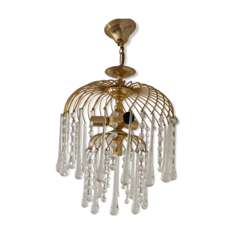 Chandelier waterfall of Murano drops and tassels