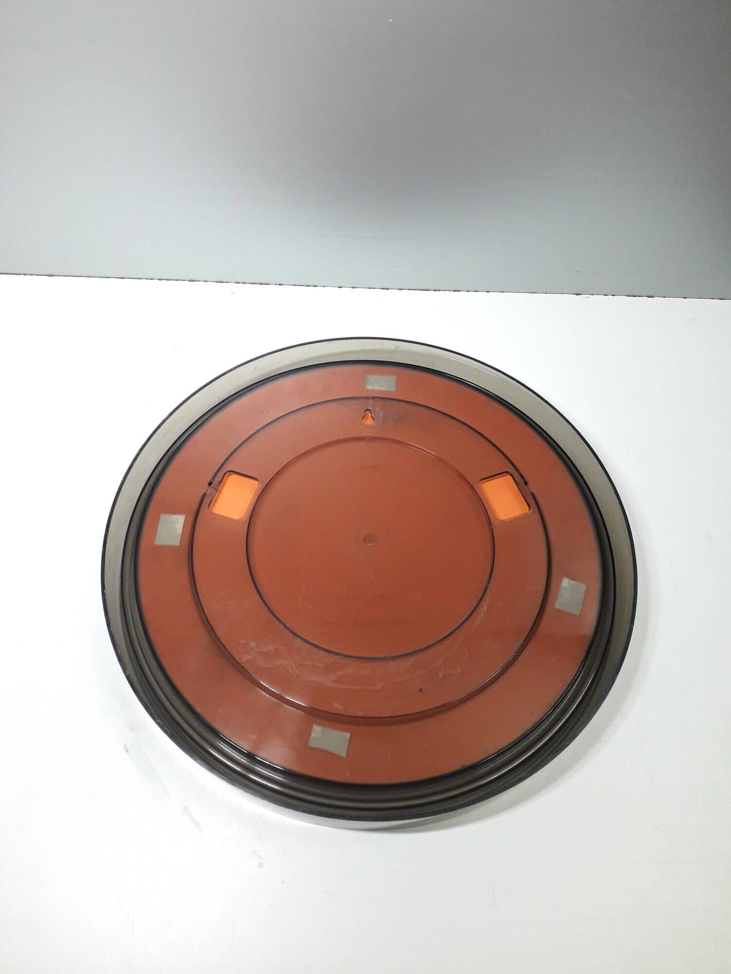 Vintage round mirror - gilac n° 1813 - smoked plexiglass - 1970s