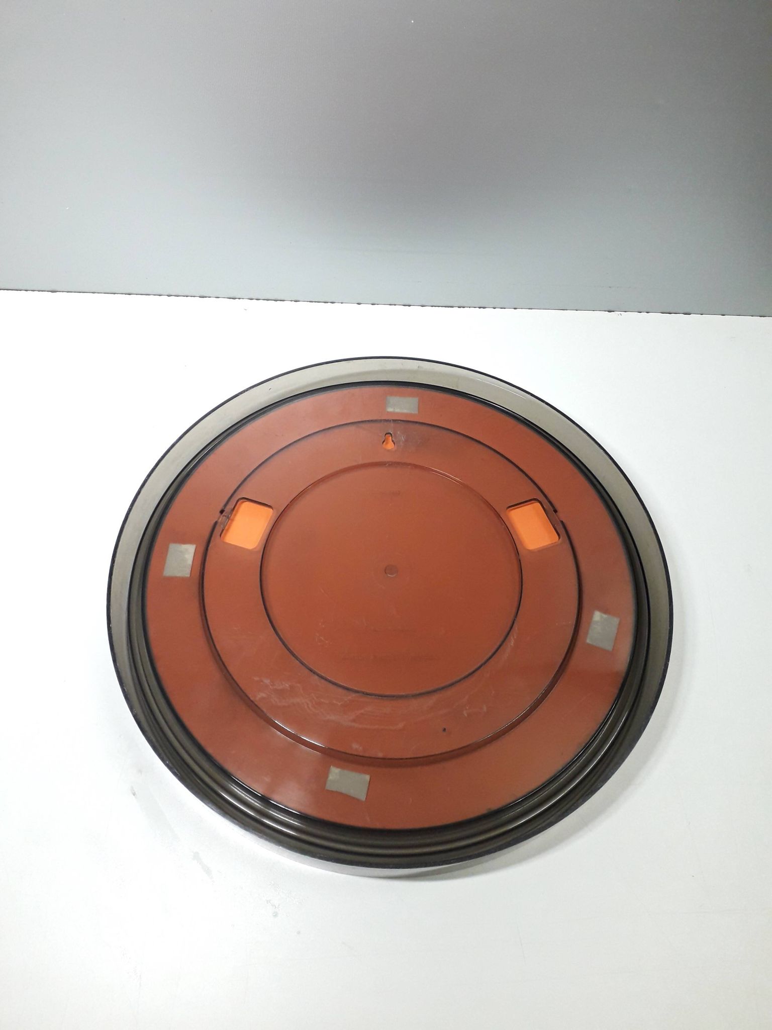 Vintage round mirror - gilac n° 1813 - smoked plexiglass - 1970s