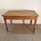 Old solid wood farmhouse table pitchpin turned legs 1 drawer