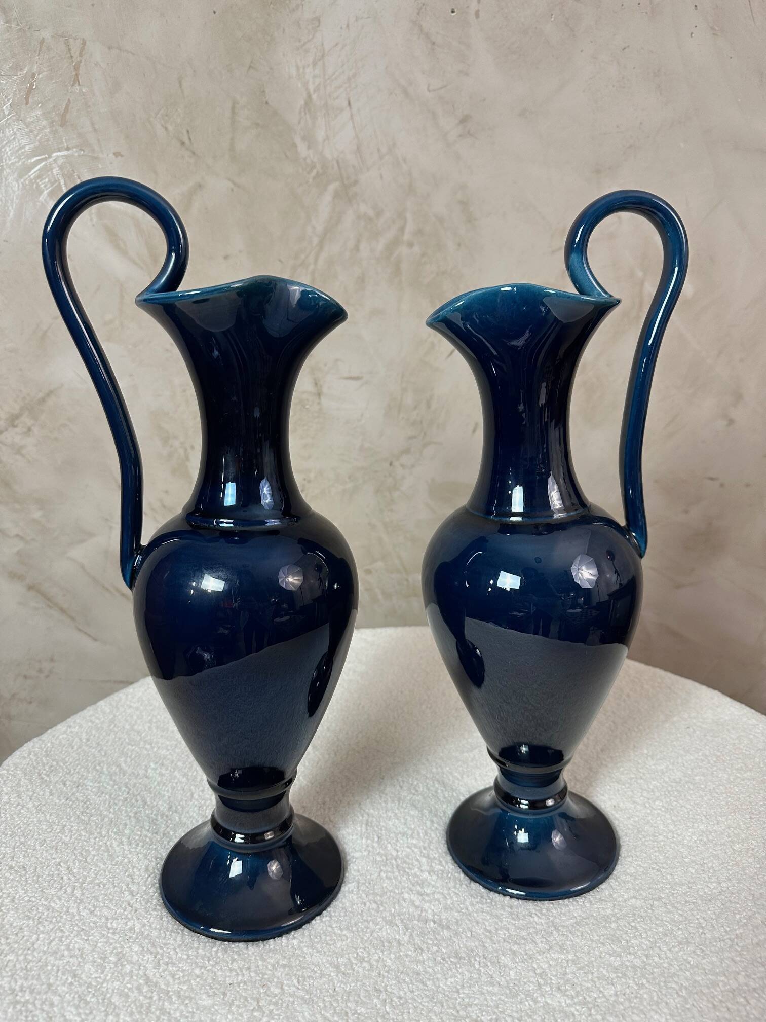 Pair of ceramic ewer