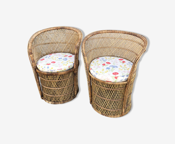 Pair of vintage Emmanuelle armchairs, 1970