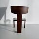 Retro Solid Wood Brutalist Chair