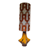 Ceramic floor lamp with flamed effect
