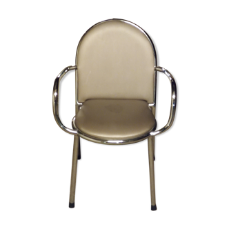 Chrome frame armchair