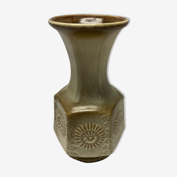 Beige German ceramic vase