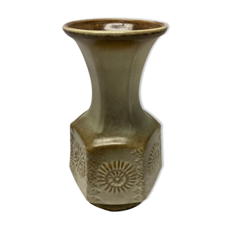 Beige German ceramic vase