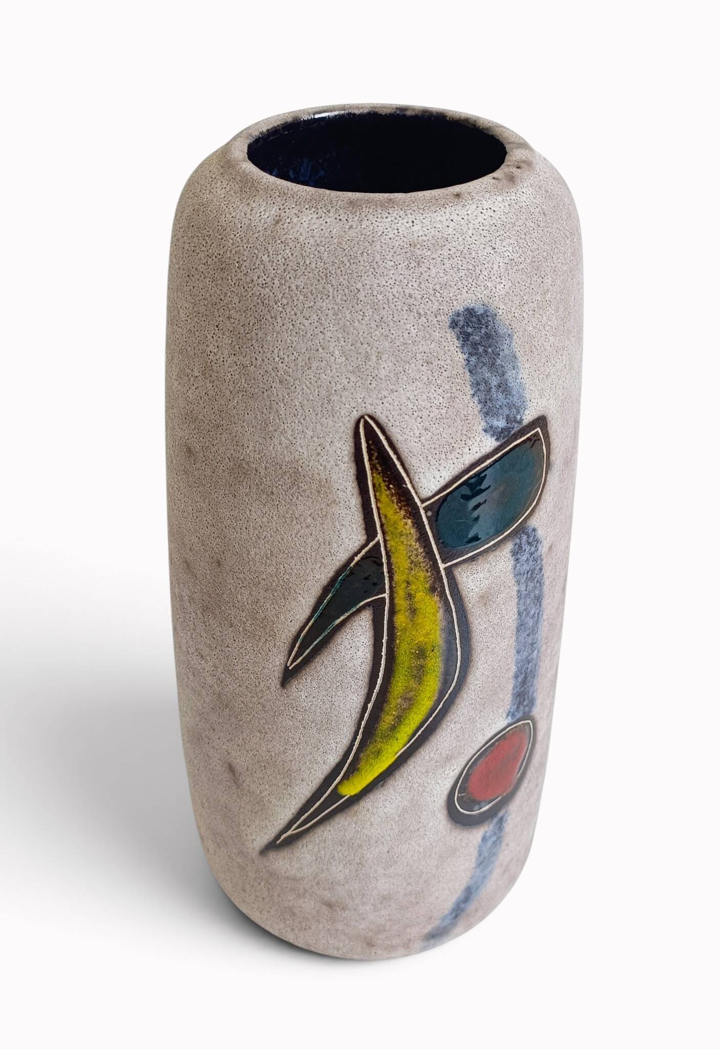 Mid-Century Scheurich Abstract Modernist Ceramic Vase, West Germany, 1960s