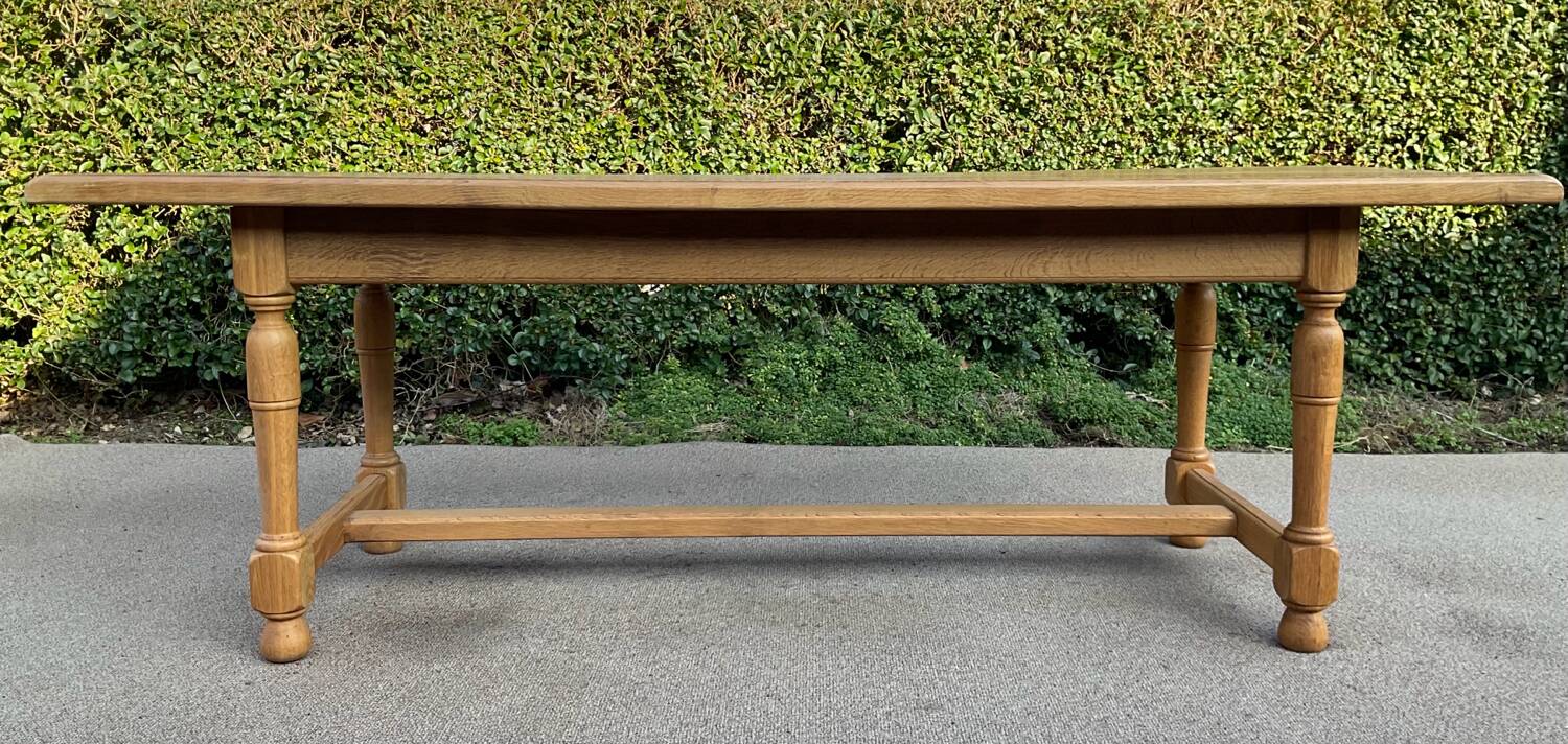 Solid oak farmhouse table