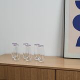 Set of six glasses, Italian design, 1970s, made in Italy
