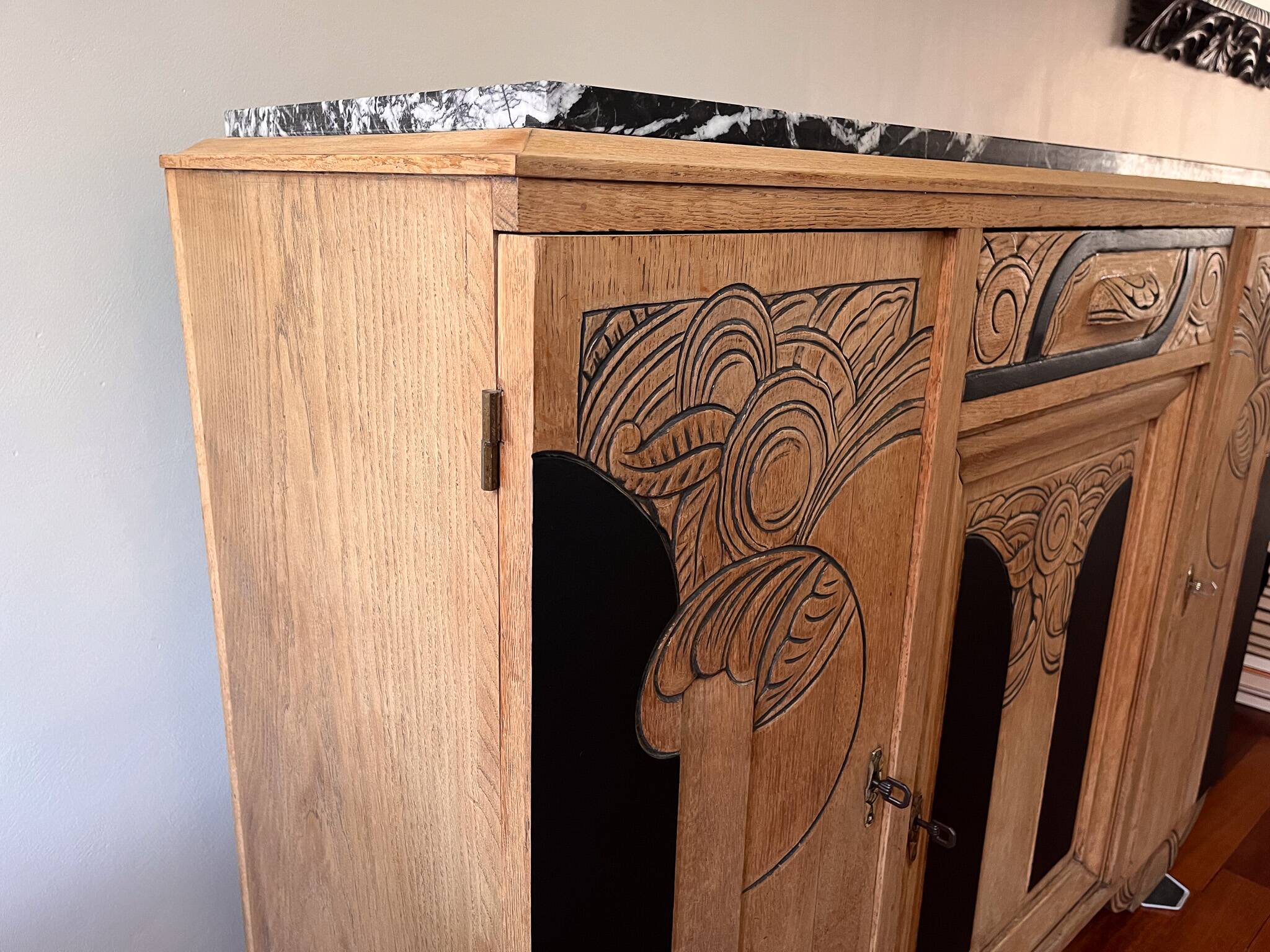 Art Deco sideboard marble top