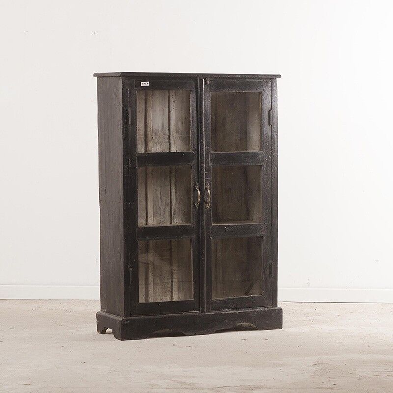 Black window cabinet