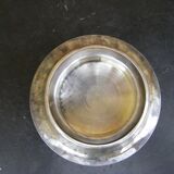 Coquillor style butter dish in silver metal