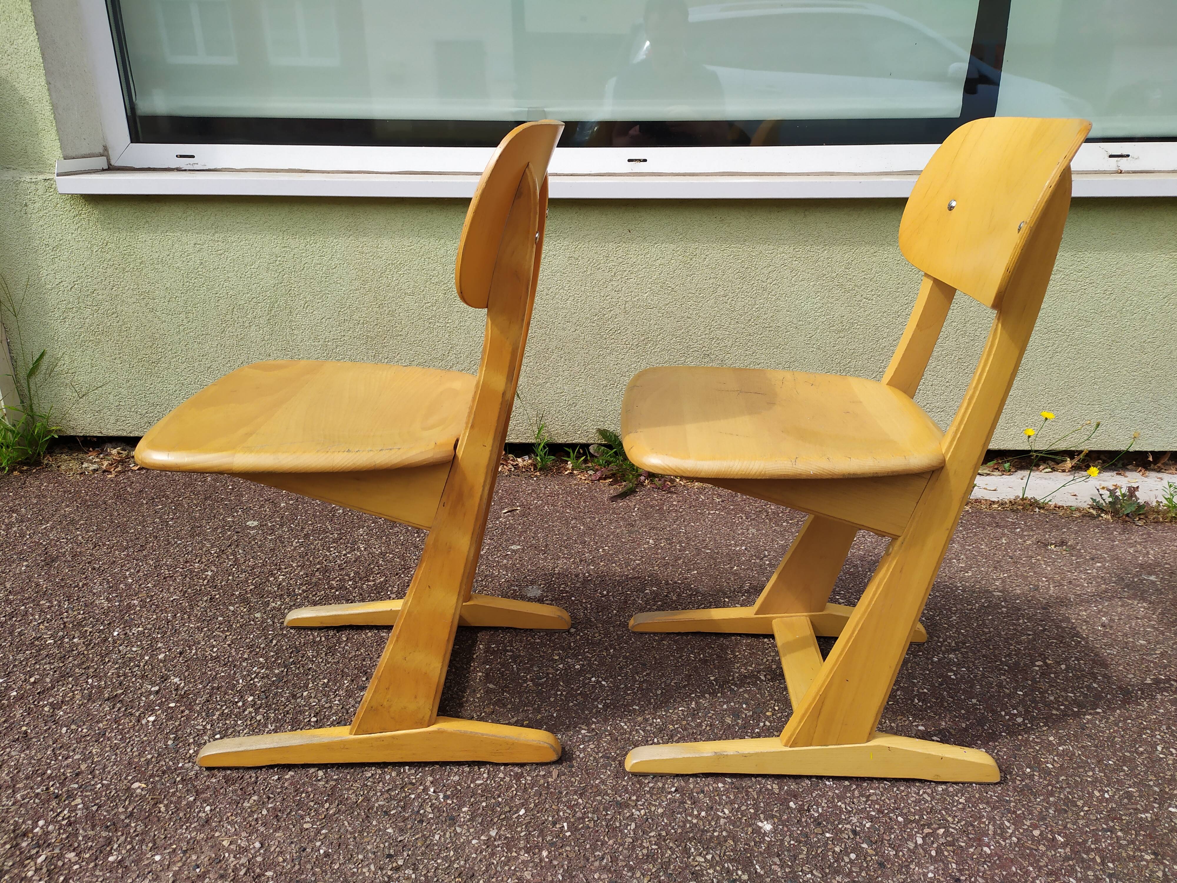 Lot of 2 Casala children's chairs - vintage
