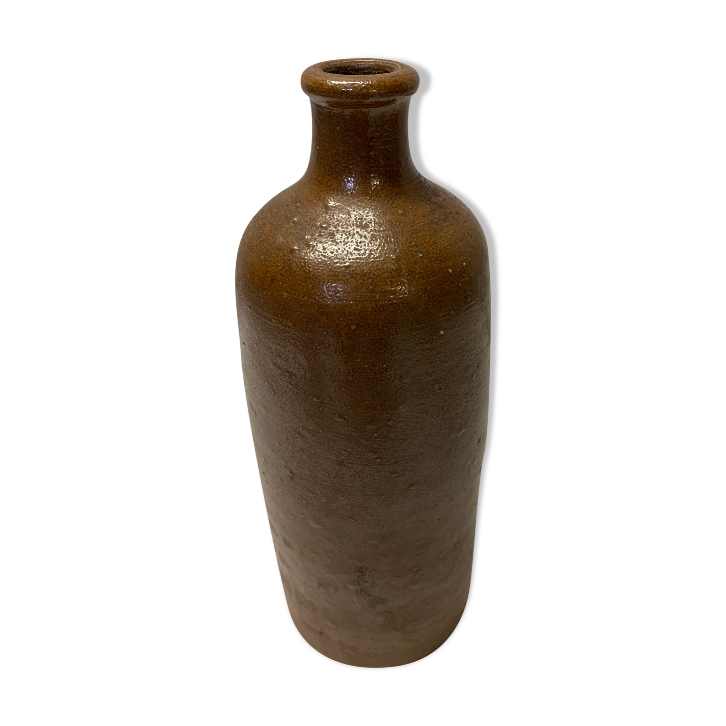 Vintage brown stoneware bottle