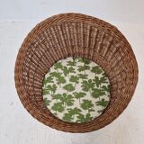 Pair of italian wicker lounge chairs, 1960's