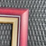 Plum gold and white frame