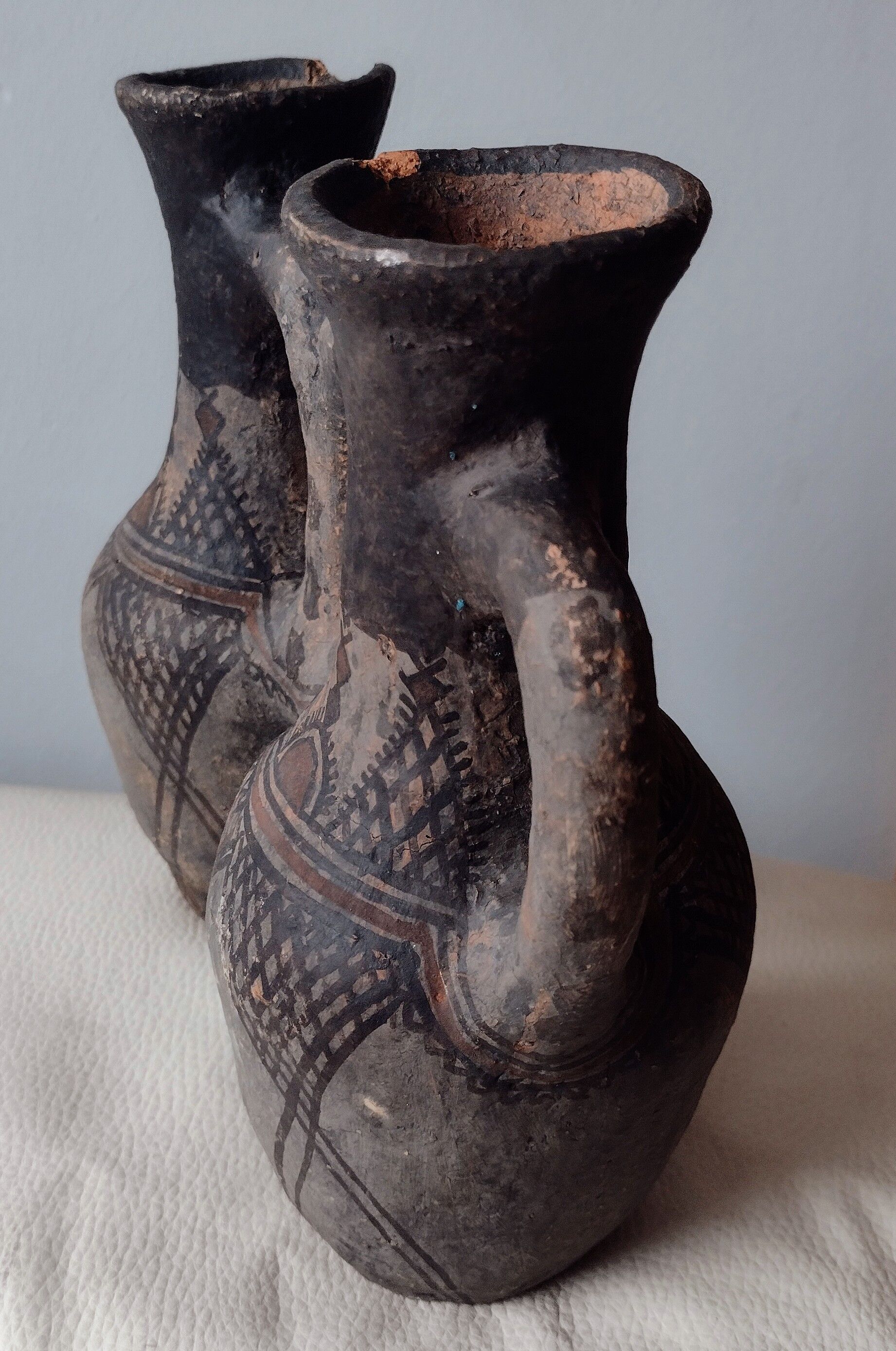 Antique berber double vessel