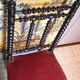 Chaise Prie Dieu Napoléon III bois noir velours rouge 1900