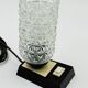 Massive bedside lamp in cut glass